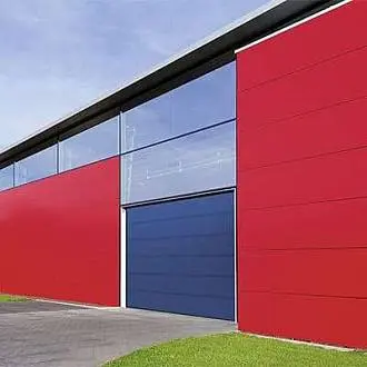 Подъемные секционные ворота для автомойки серии ProPlus