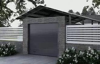 Секционные ворота под навес серии Trend